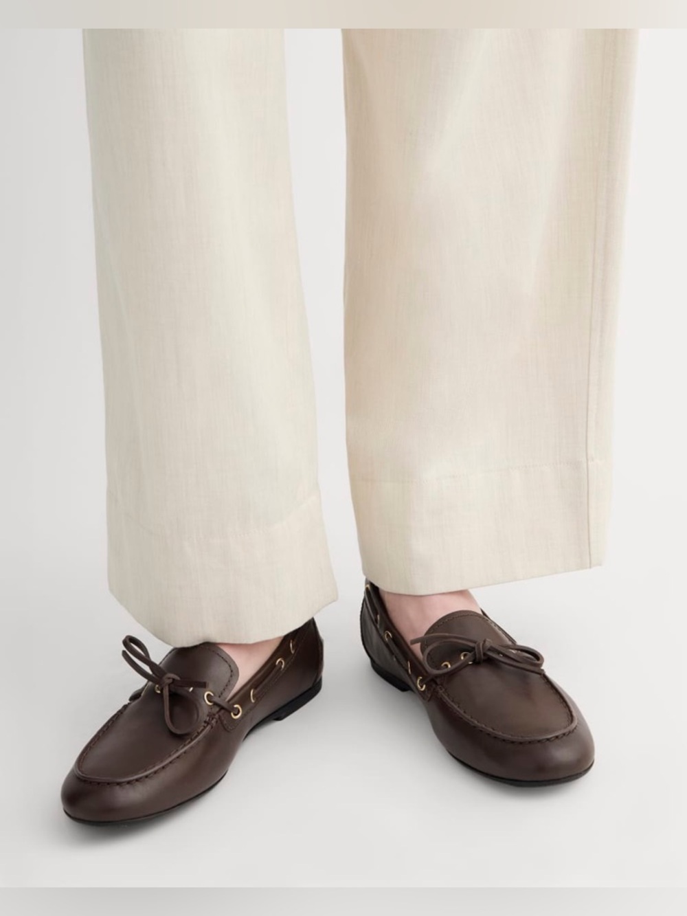 Everlane Leather Driving Loafers Brown Size 6 NWB Minimalist Classic Flat